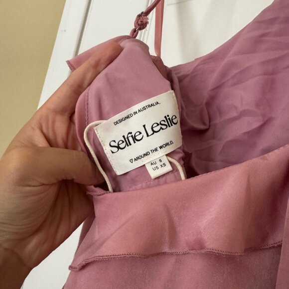 Selfie Leslie Ruffle One Shoulder Mini Dress - Pink - Picture 6 of 6